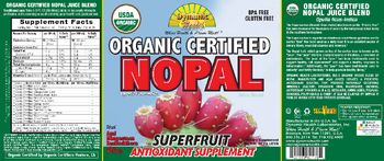Dynamic Health Laboratories Inc. Organic Certified Nopal Juice Blend - superfruit plus antioxidant supplement