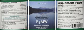 E3Live E3 AFA - supplement