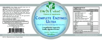 Earth Wise Vitamins & Supplements Complete Enzymes Ultra - supplement