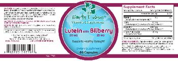 Earth Wise Vitamins & Supplements Lutein with Bilberry 20 mg  25 mg - supplement