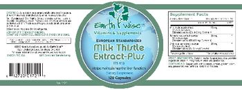 Earth Wise Vitamins & Supplements Milk Thistle Extract-Plus  175 mg - supplement