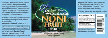 Earth's Bounty Hawaiian Noni Fruit Capsules 500 mg - supplement