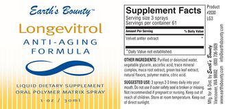 Earth's Bounty Longevitrol - liquid supplement