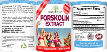 EarthWell Forskolin Extract - supplement