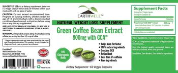 EarthWell Green Coffee Bean Extract 800mg with GCA - supplement