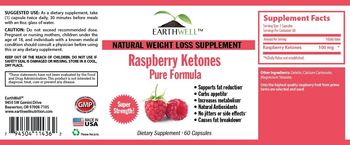 EarthWell Raspberry Ketones Pure Formula - supplement