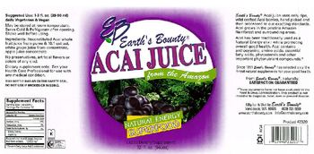 EB Earth's Bounty Acai Juice - liquid supplement