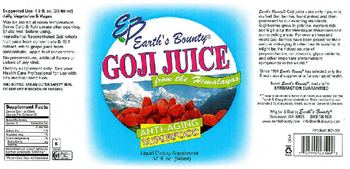 EB Earth's Bounty Goji Juice - liquid supplement