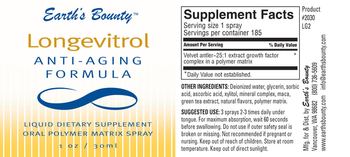EB Earth's Bounty Longevitrol - liquid supplement
