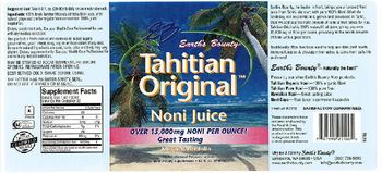 EB Earth's Bounty Tahitian Original Noni Juice - liquid supplement