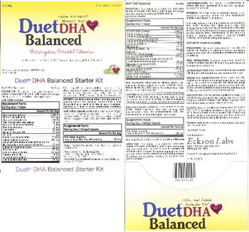 Eckson Labs Duet DHA Balanced  Multivitamin/Multimineral Tablet - prescription prenatal vitamins