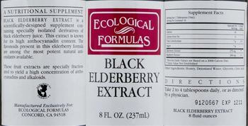 Ecological Formulas Black Elderberry Extract - a nutritional supplement