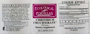 Ecological Formulas Chromium Cruciferate 200 mcg - supplement