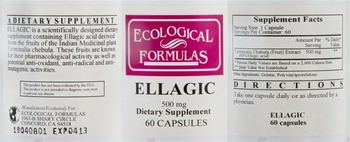 Ecological Formulas Ellagic 500 mg - supplement