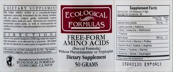 Ecological Formulas Free-Form Amino Acids (Buccal Formula) - supplement