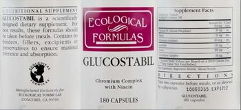 Ecological Formulas Glucostabil - a nutritional supplement