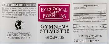 Ecological Formulas Gymnema Sylvestre - a nutritional supplement