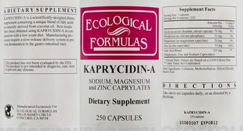 Ecological Formulas Kaprycidin-A - supplement