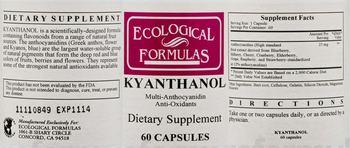 Ecological Formulas Kyanthanol - supplement