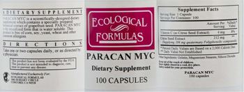 Ecological Formulas Paracan MYC - supplement