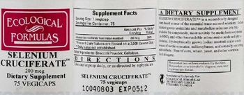 Ecological Formulas Selenium Cruciferate 200 mcg - supplement