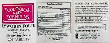 Ecological Formulas Zywobin Forte - supplement