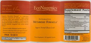 Econugenics Integrative Metabolic Formula - supplement