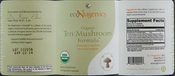 Econugenics Organic Ten Mushroom Formula - supplement