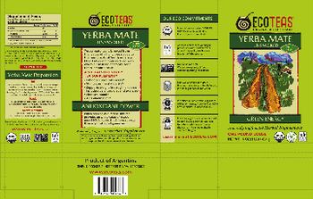 Ecoteas Yerba Mate Unsmoked Green Energy - herbal supplement