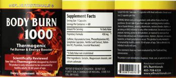 EFL Nutritionals Body Burn 1000 - supplement