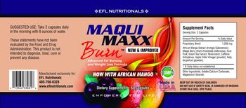 EFL Nutritionals Maqui Maxx Plus Burn - supplement
