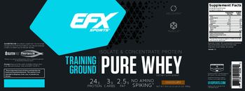 EFX Sports Training Ground Pure Whey Chocolate - supplement