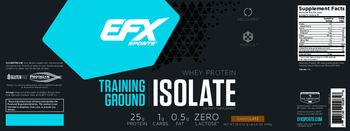 EFX Sports Training Ground Whey Protein Isolate Chocolate - supplement