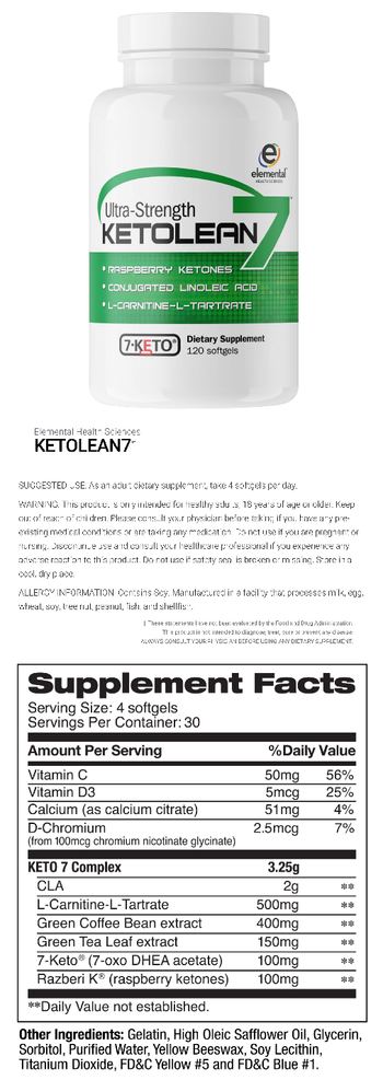 Elemental Health Sciences Ketolean 7 - supplement