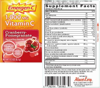 Emergen-C 1,000 MG Vitamin C Cranberry-Pomegranate - supplement