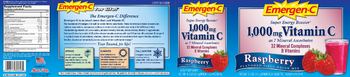 Emergen-C 1,000 mg Vitamin C Raspberry Flavored Fizzy Drink Mix - supplement