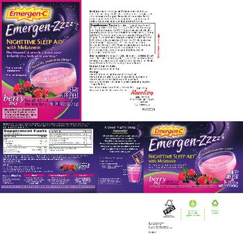 Emergen-C Emergen-Zzzz Nighttime Sleep Aid with Melotonin Berry PM - supplement
