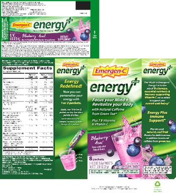 Emergen-C Energy Plus Blueberry-Acai - supplement