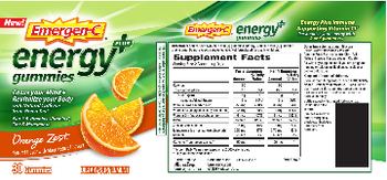 Emergen-C Energy Plus Gummies Orange Zest - supplement