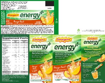 Emergen-C Energy Plus Mango-Peach - supplement