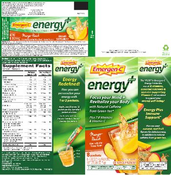 Emergen-C Energy Plus Mango-Peach - supplement