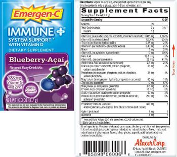 Emergen-C Immune Plus System Support With Vitamin D Blueberry-Acai - supplement