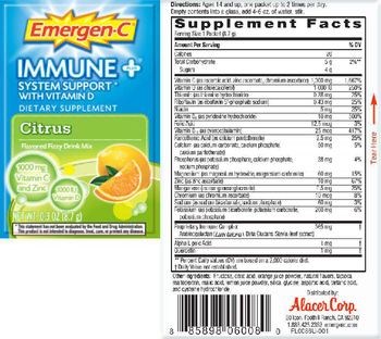Emergen-C Immune Plus System Support With Vitamin D Citrus - supplement