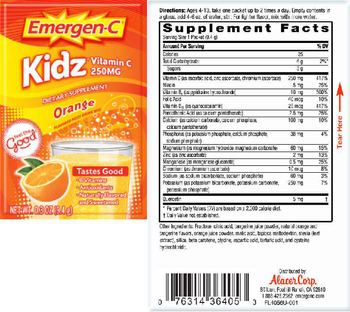 Emergen-C Kidz Vitamin C 250 mg Fruit Orange - supplement