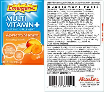 Emergen-C Multi Vitamin+ Apricot-Mango - supplement