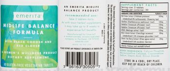 Emerita Midlife Balance Formula - supplement