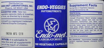 Endo-Met Laboratories Endo-Veggies - phytonutrients