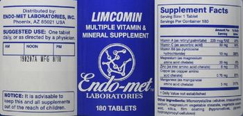 Endo-Met Laboratories Limcomin - multiple vitamin mineral supplement