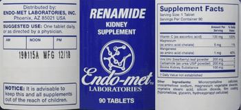 Endo-Met Laboratories Renamide - kidney supplement