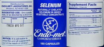 Endo-Met Laboratories Selenium - supplement
